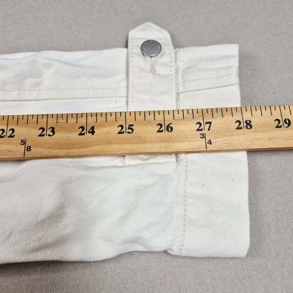 Universal Thread Womens Small Ecru Cropped Moto Jacket Cotton Lyocell W9P38Y NWT - Picture 11 of 13